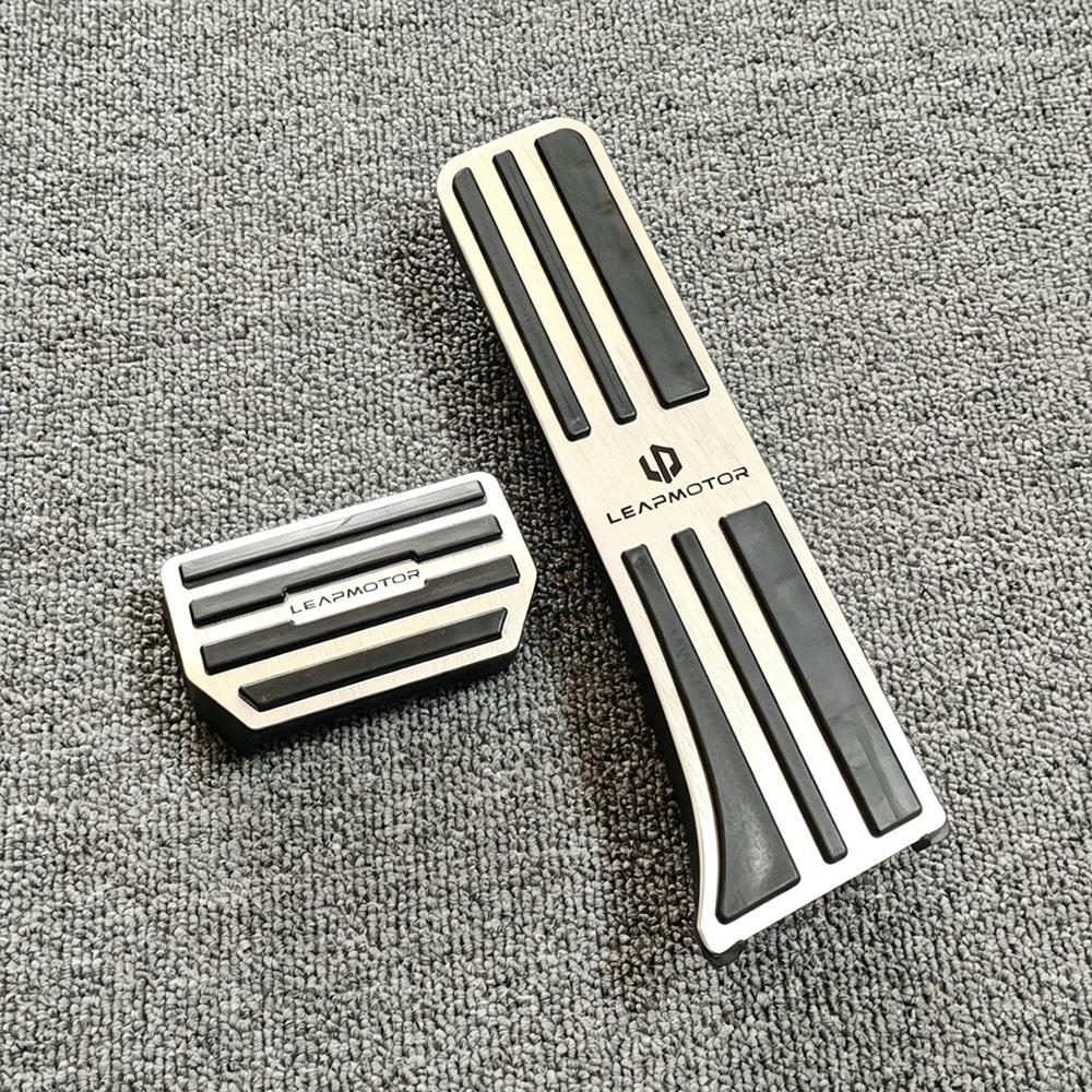 Для Leapmotor S01/C10/C16/C01/T03/B10/B01/B05/Lafa5/B03X Защитная крышка на педали акселератора и тормоза из алюминиевого сплава, износостойкая