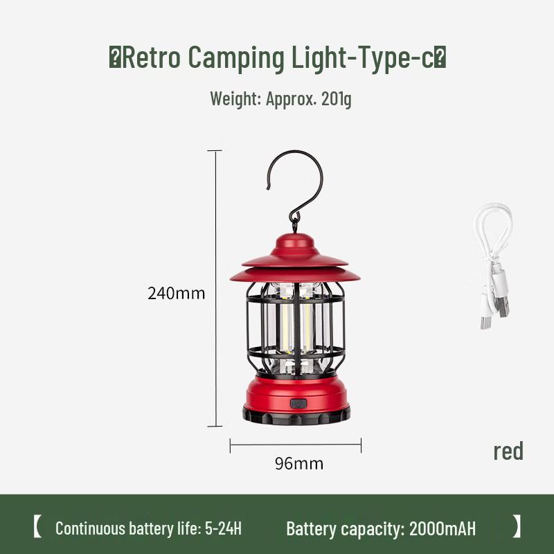 OEING Vintage Rechargeable Camping Lantern