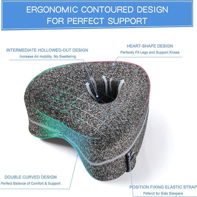 Pillow Ergonomic Leg Support Pillow Relieve Sciatica Back And Hip Pain Soft Leg Support Cushion With Removable And Washable