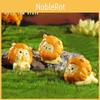 Adorable Resin Little Lions Set Of 8 Cute Cartoon Figurines Modern Decor