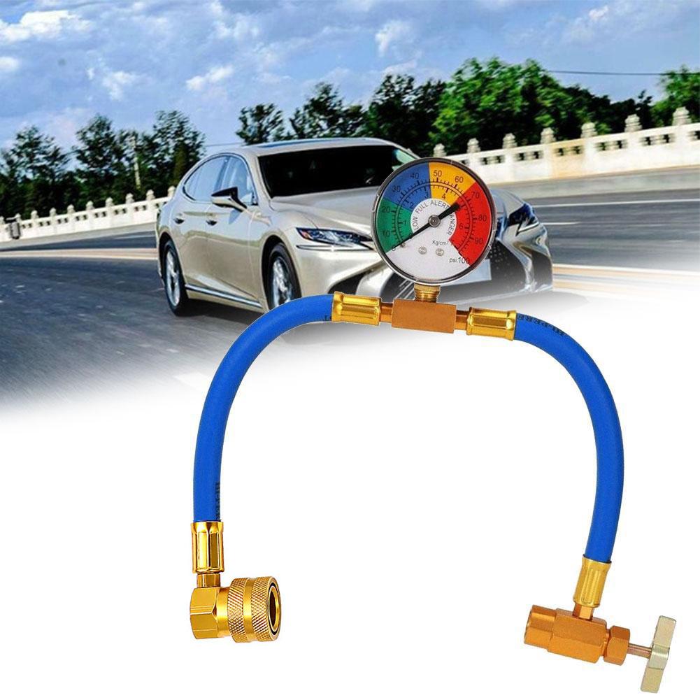 Комплект для заправки хладагента AC Air, самоуплотняющийся клапан, манометр для заправки, 30 фунтов, герметик для шланга с заправочной линией M3Y6