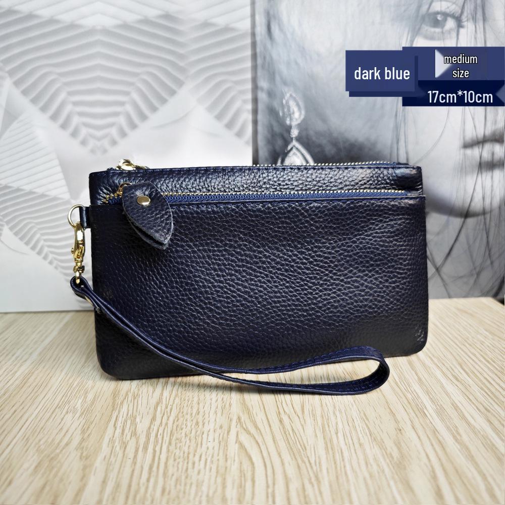 Женский многофункциональный кошелек-клатч на запястье из натуральной кожи в корейском стиле