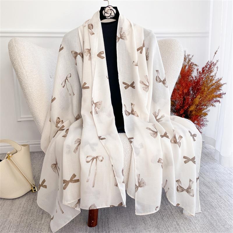 Прекрасный хлопковый шарф с принтом кошек для женщин, цветочный шарф с кисточками, шаль, льняной дорожный платок, накидка, вентилируемый мусульманский хиджаб