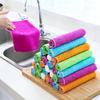 6 dona / Paket Kir yuvish matosi Idish matosi Latta Bambuk tolasi Uy tozalash matosi Salfetka Mikro tolali