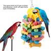 Parrot Toy Bird Toys Hanging Wooden Toy Parrot Swing Suitable for Parrots and Birds