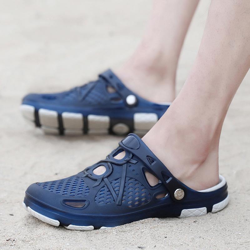 Модные новые мужские сандалии летние шлепанцы тапочки мужские уличные пляжные повседневные туфли дешевые мужские сандалии водные туфли Sandalia Masculina