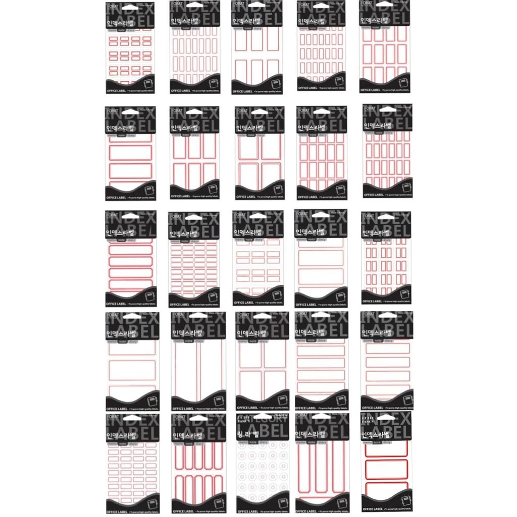Petit Fancy Наклейки для этикеток (по 10 шт. каждая) Указательная этикетка / Этикетка категории / Офисная этикетка / Наклейки для тегов / Инструменты для маркировки / Метка для указателя — 48 вариантов