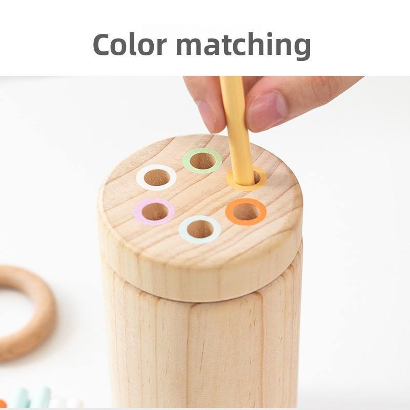 Color Wooden Take Balance Stick Game Children Puzzle Toy Set For Color Cognition
