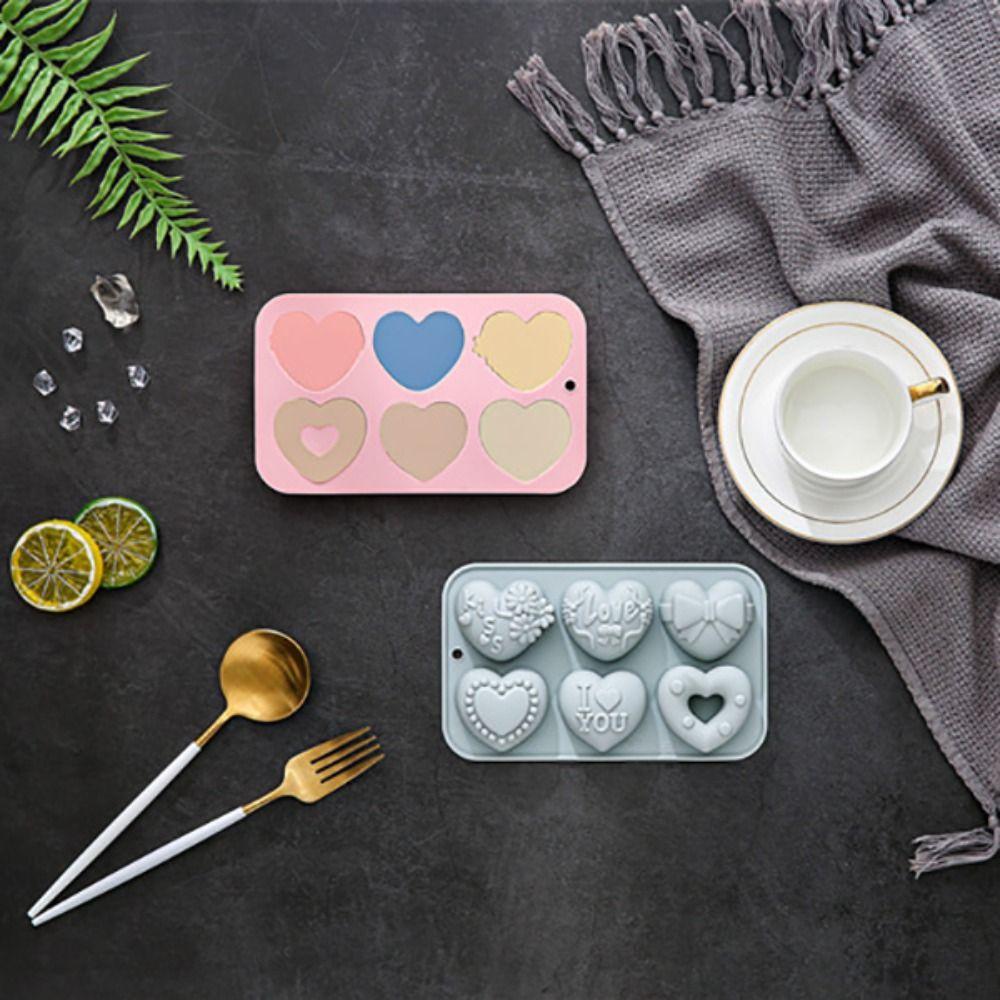 Handmade Valentine's Day Heart Chocolate Molds Silicone Heart Shaped Mold DIY Candy Making Molds