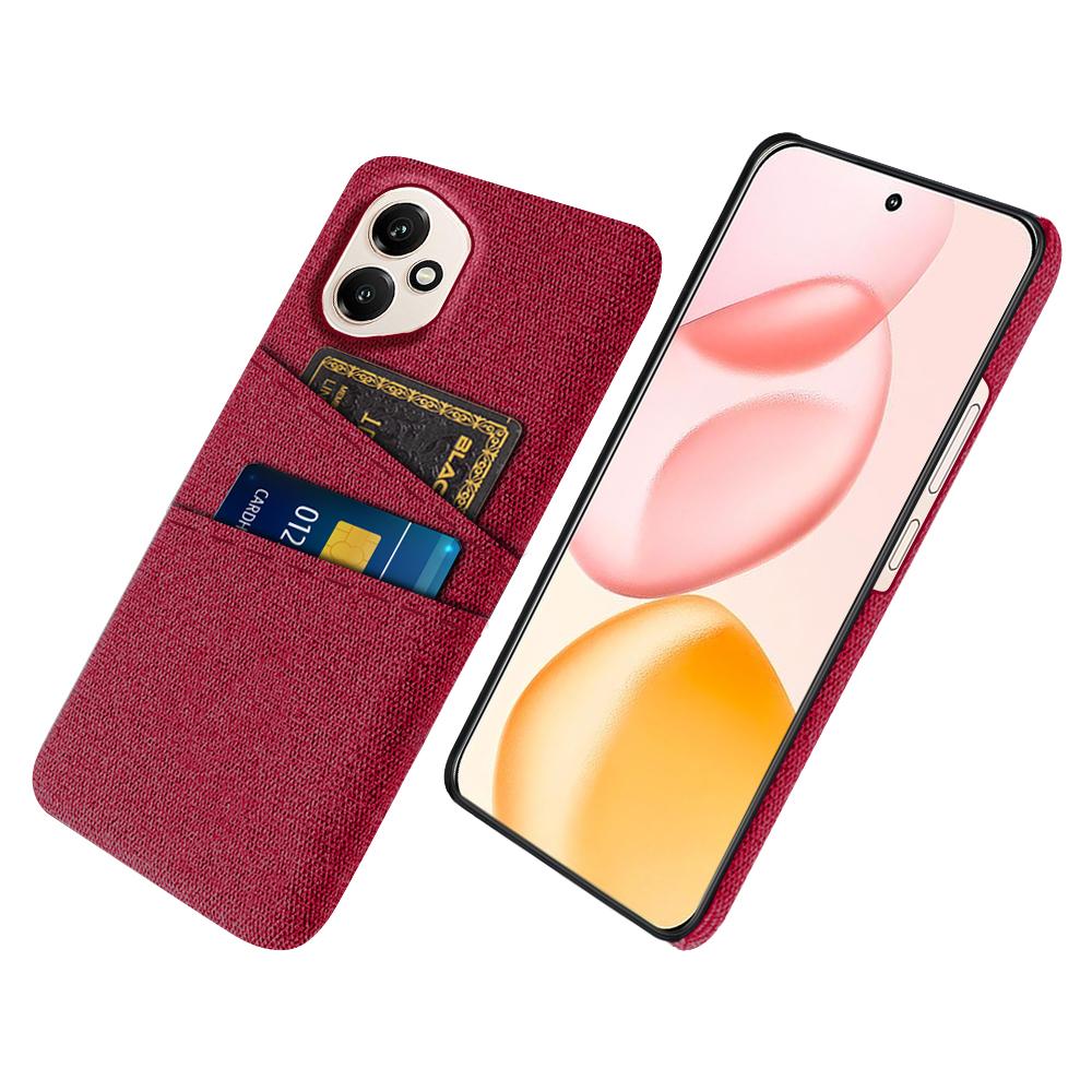 For Honor 400 5G (Global) Case Cloth+Hard PC Phone Cover with Dual Card Slots