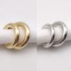 Женские круглые серьги-клипсы в стиле панк, асимметричные двойные круглые серьги-клипсы, темпераментные, универсальные, серьги в форме буквы С