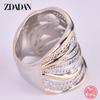 925 Sterling Silver Braided Finger Ring for Women Jewelry Party Gift