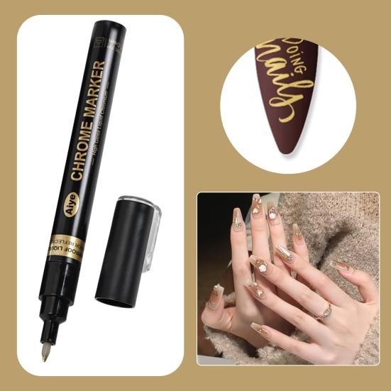 Ручка для рисования ногтей с зеркальным эффектом, профессиональная водостойкая подводка для маникюрного салона, сделай сам, нейл-арт, абстрактные линии, граффити-маркер