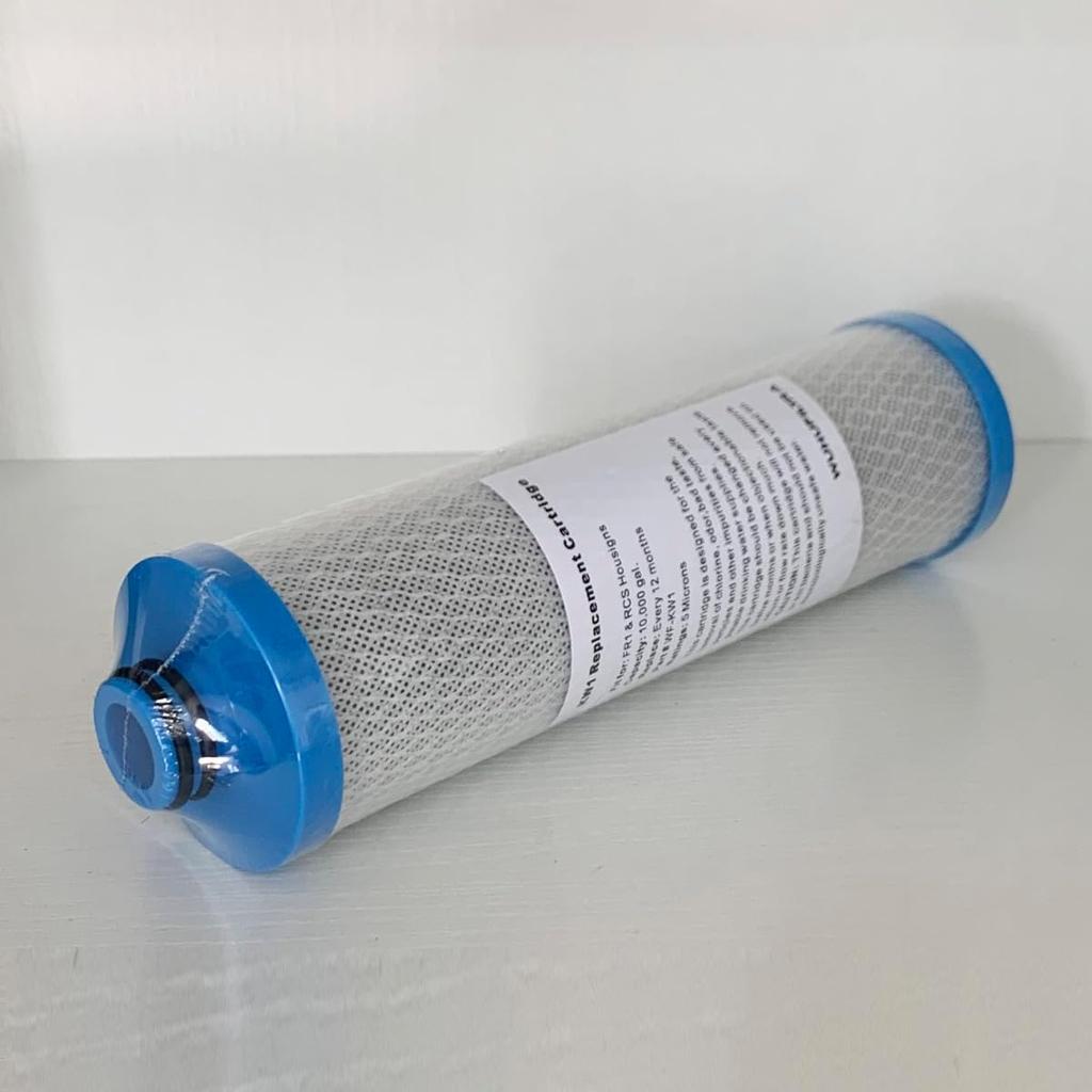 Activated Carbon Block Filters With Double O-Ring Seal Compatible With KW1 Replacement Water Filter For Built-In RV Water Filtration Systems, 1-Pack