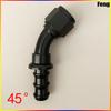 Universal Push-on Hose End Fittings Fuel Oil  0 45 90 180 Degree Cooler Hose AN4 AN6 AN8 AN10 AN12 Connection Adapter