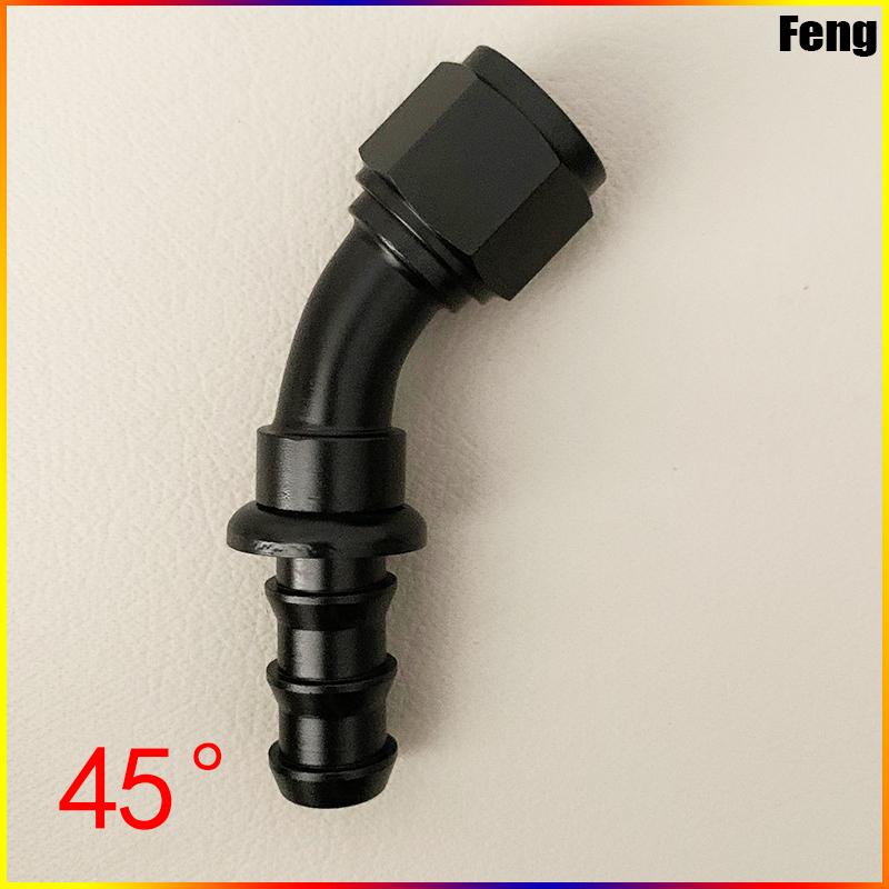 Universal Push-on Hose End Fittings Fuel Oil 0 45 90 180 Degree Cooler Hose AN4 AN6 AN8 AN10 AN12 Connection Adapter