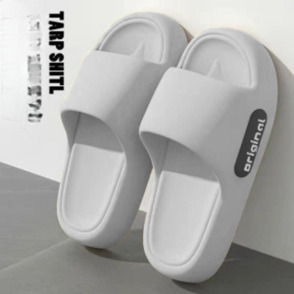 Оригинальные удобные тапочки с толстой амортизирующей подошвой, нескользящие, тихие домашние и уличные тапочки - отлично подходят для дома и ванной комнаты, элегантная домашняя обувь для пары