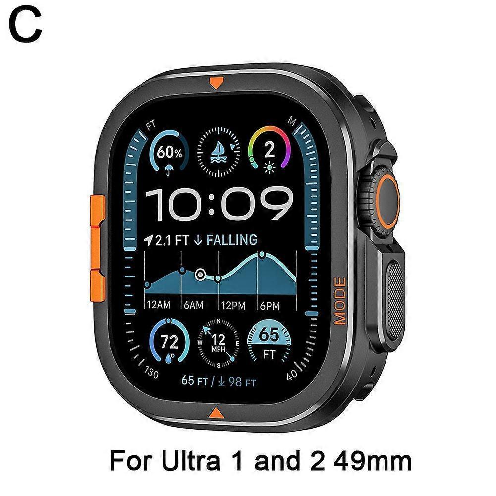 Подходит для Apple Watch Alpine Металлический корпус Apple Ultra 2-го/1-го поколения Полуобхват Полый Защитный чехол Apple
