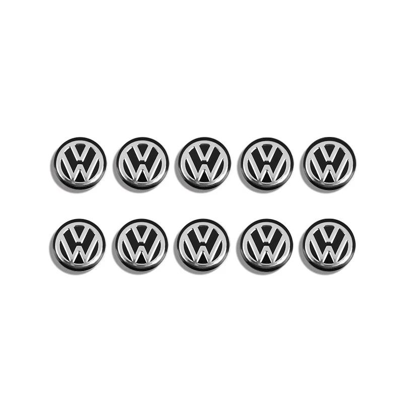 2026 Горячие Для Volkswagen VW 5/10 шт. 14 мм Значок Логотип Металлические Наклейки На Ключ Автомобиля Для VW GTI Polo Golf Passat Tiguan Arteo