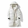 Сохраняйте тепло от холода 90 пух белой утки длинный модный повседневный пуховик зимний новый продукт мужской и женский утолщенный с капюшоном