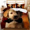 Прекрасный комплект постельного белья с изображением собаки-далматинца, 3D, роскошные наборы пододеяльников, постельное белье, размер Queen King Single, черный, белый, животное, домашнее животное