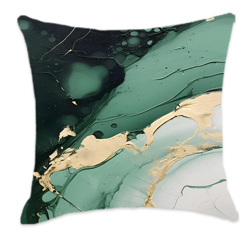 New Green Marble Gilt Series Pillows, Comfortable and Soft, Car Home, Bedroom, Bedside Pillows, Cushions