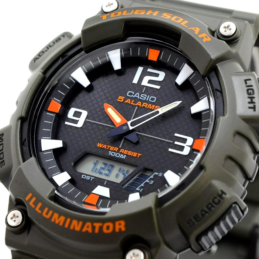 CASIO Tough Solar Quartz Watch Series Overseas Модель Green [Casio] Ana-Digi AQ-S810 Мужские (Военный AQ-S810W-3AV) [Элемент]
