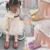 Summer New Girls Shoes Bow Kid Shoes Jelly Crystal Beach Shoe Sandals Princess Shoe Casual Soft Sole Children Sandal Girl Sandal