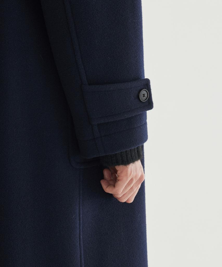 Covernat Wool Hooded Duffle Coat Dark Navy