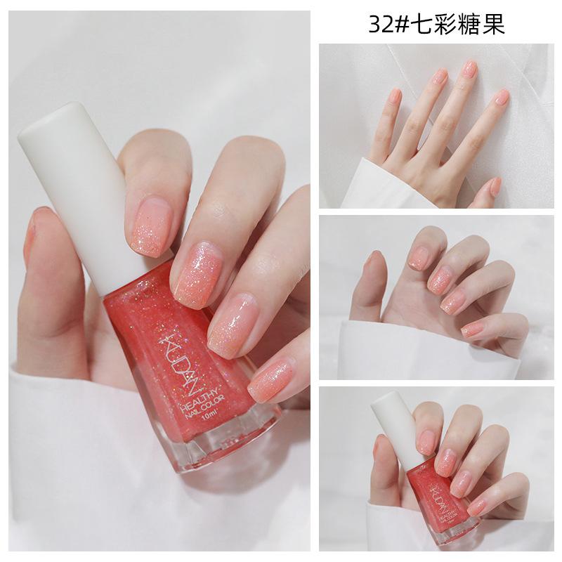 Лак для ногтей Новый отрывной лак для ногтей без выпечки на водной основе без запаха глянцевый прозрачный лак для ногтей весна и лето