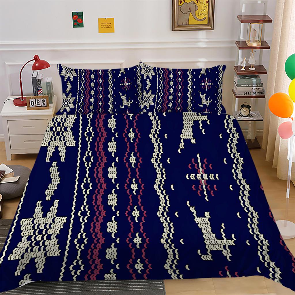 Комплект постельного белья Чехол в полоску Наволочка Домашний текстиль Комплект пододеяльников Комплект пододеяльников