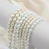 80 см стеклянные искусственные жемчужины бусины белые цвета слоновой кости овальные бусины для изготовления ювелирных изделий своими руками ожерелье браслет серьги фурнитура