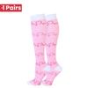 1 Pair Cute Cat Compression Socks Knee High 20-30 Mmhg Fit Medical Edema Diabetes Varicose Veins Running Sports Socks