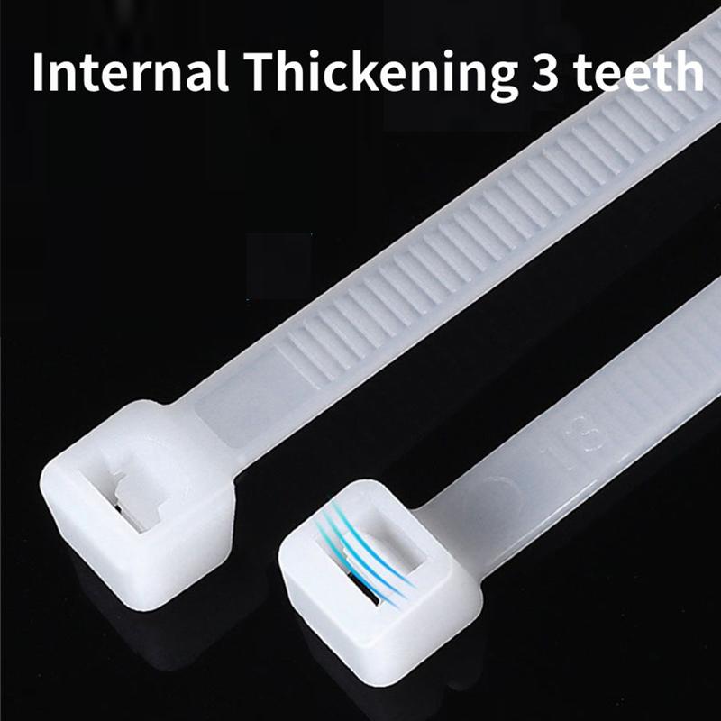 100/500 шт. Пластиковые нейлоновые кабельные стяжки самоблокирующиеся стяжки для шнуров ремешки регулируемые кабельные крепежные петли для дома офиса проволочные стяжки