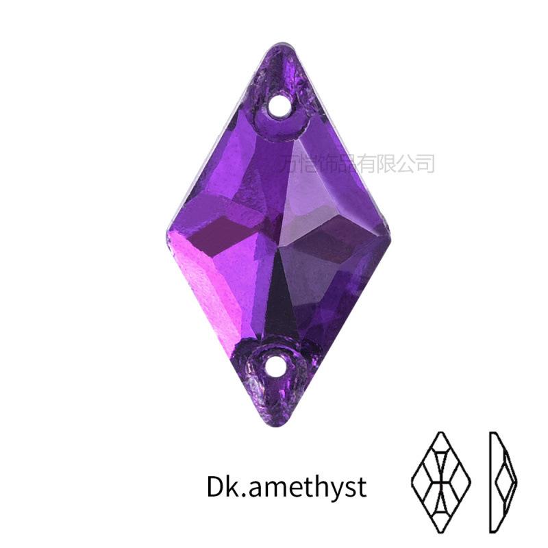 Crystal Hand-Sewn Diamond, Glass Rhinestone Diy Crystal Material, Rhombus Creative Clothing Accessories