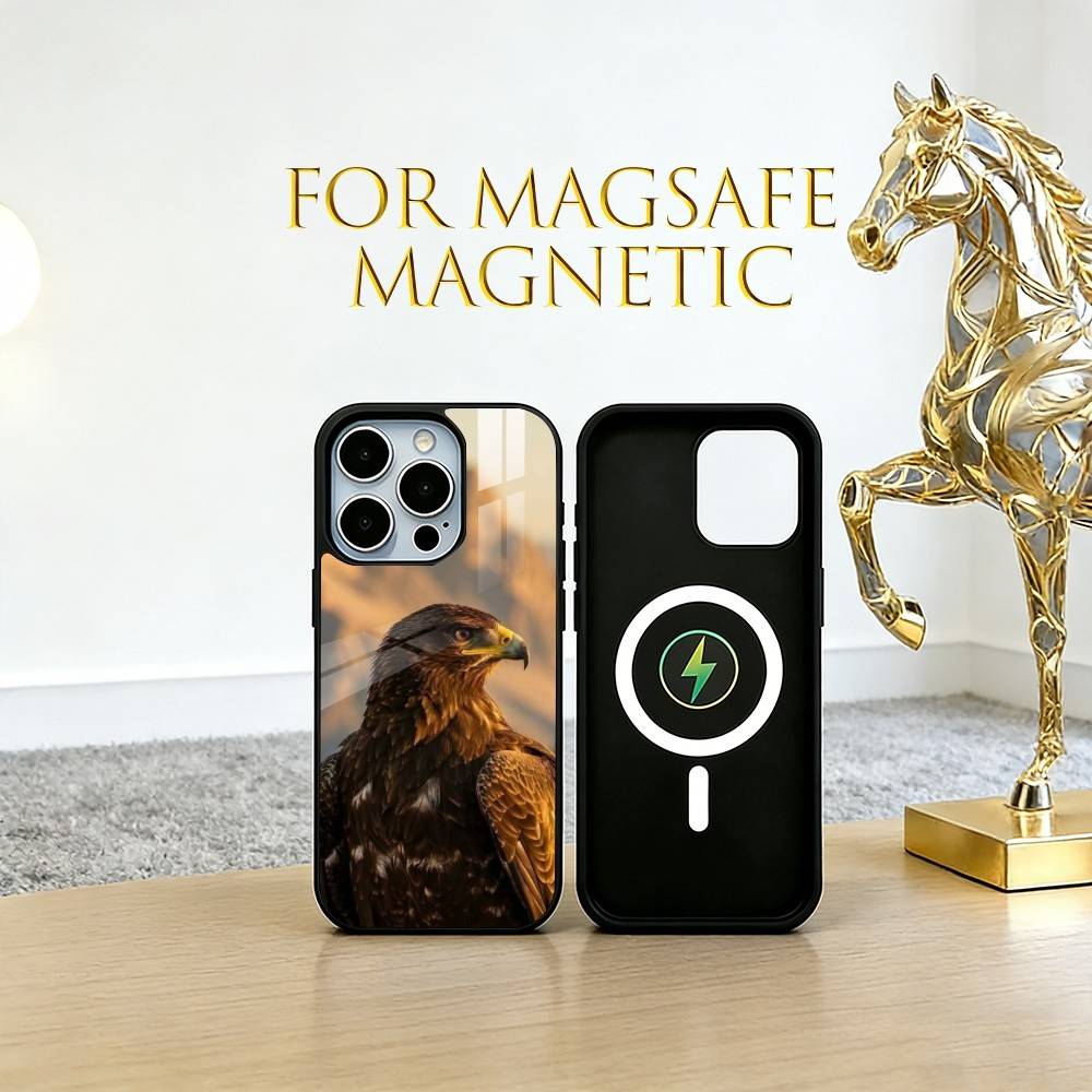 Eagle Phone Case For iPhone17,16,15,14,13,12,11 Plus,Pro Magnetic with Magsafe Wireless Charging