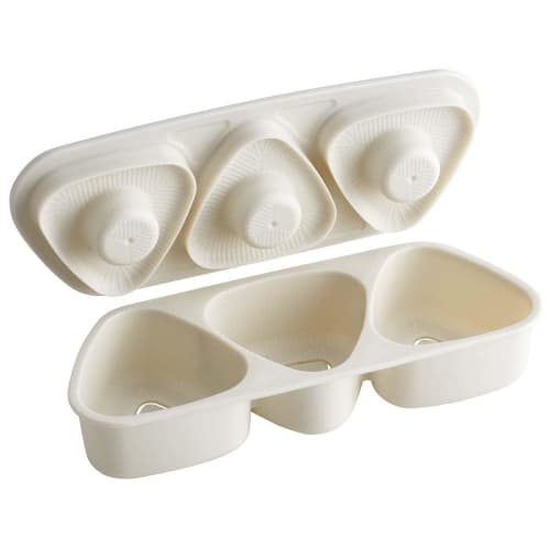 Skater Rice Ball Push Type 3 Pieces Dull Gray LKON3AG-A