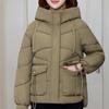 Woman Short Parkas Winter Outerwears Elegant Lady Jacket Hooded Casual Loose Thick Warm New In Coats