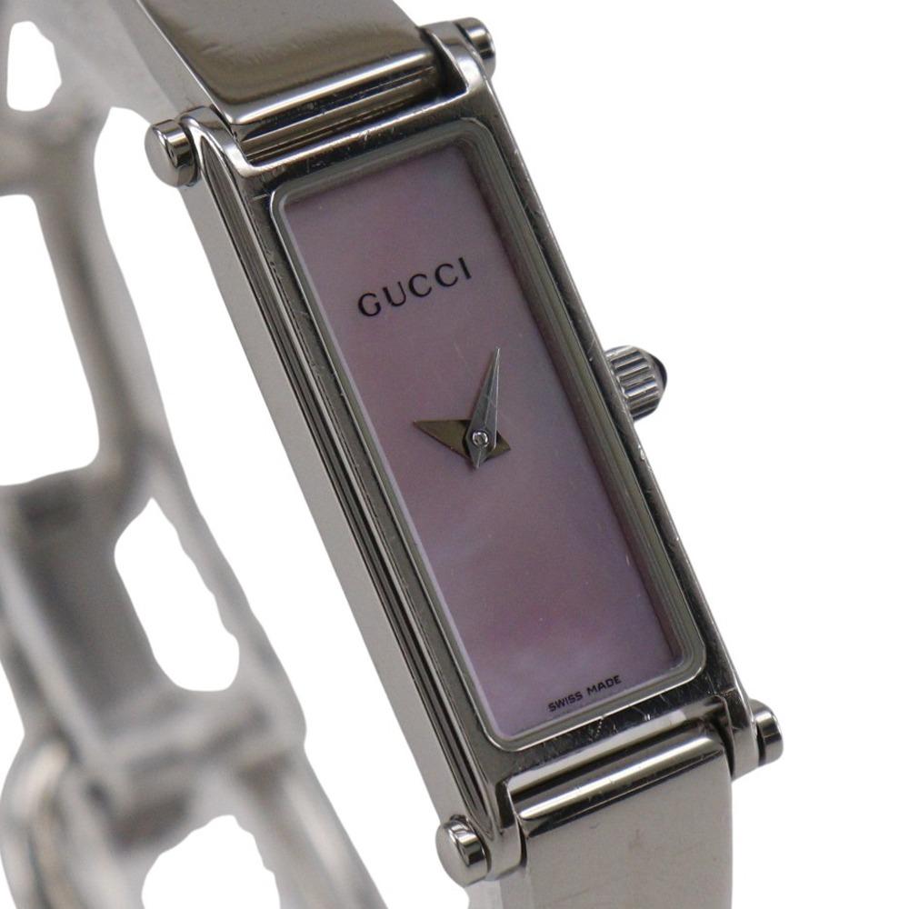 GUCCI Watches 1500L pinkDial Stainless Steel Quartz Analog display Women Used