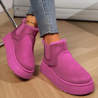 Зимние новые женские зимние сапоги с рисунком, плюшевые теплые нескользящие водонепроницаемые женские кроссовки на плоской подошве, повседневные женские ботильоны без застежек