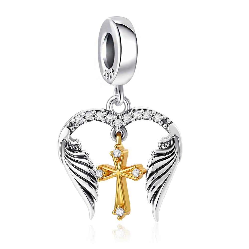 Europe New Copper Cross Charm Cute Frog Squirrel Dangle Pendant Bead Fit Original Bracelet Jewelry For Gift