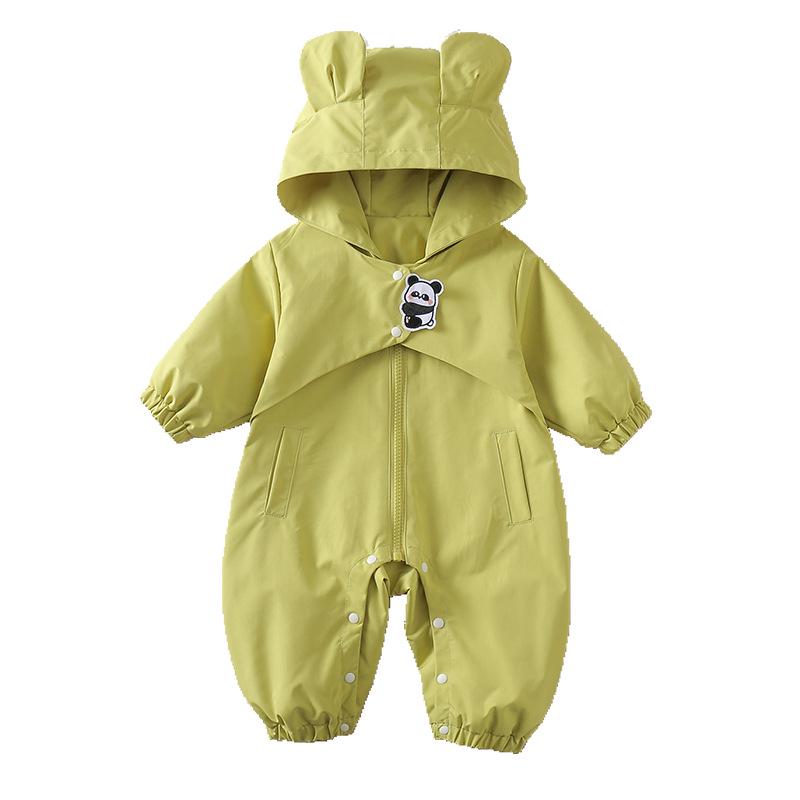 Детский весенний комбинезон-ветровка - Милый ромпер с капюшоном для малыша (Весна осень)