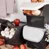 Vegetable and fruit container with lid, 13 l, ash gray