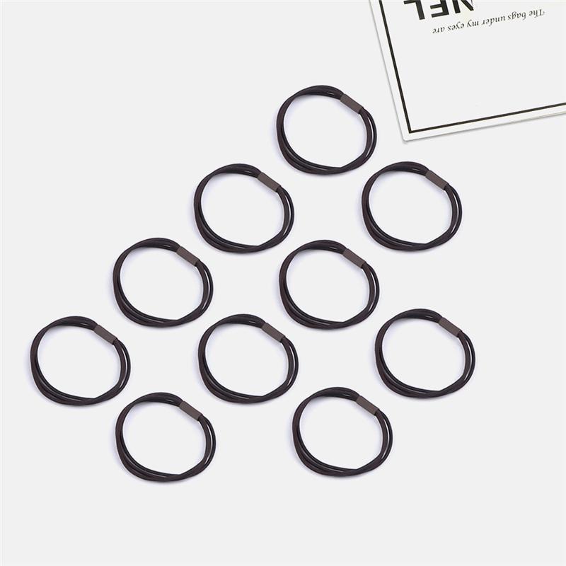 10 шт., простые базовые эластичные резинки для волос для женщин и девочек, резинки для волос, резинки для волос, модные повязки на голову, аксессуары для волос