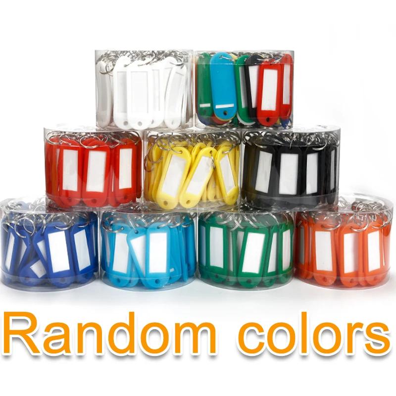 Multicolor Key Id 550pcs Keychain Label Tags Luggage Id Tags El Number Classification Card Key Rings Keychain 5 Colors