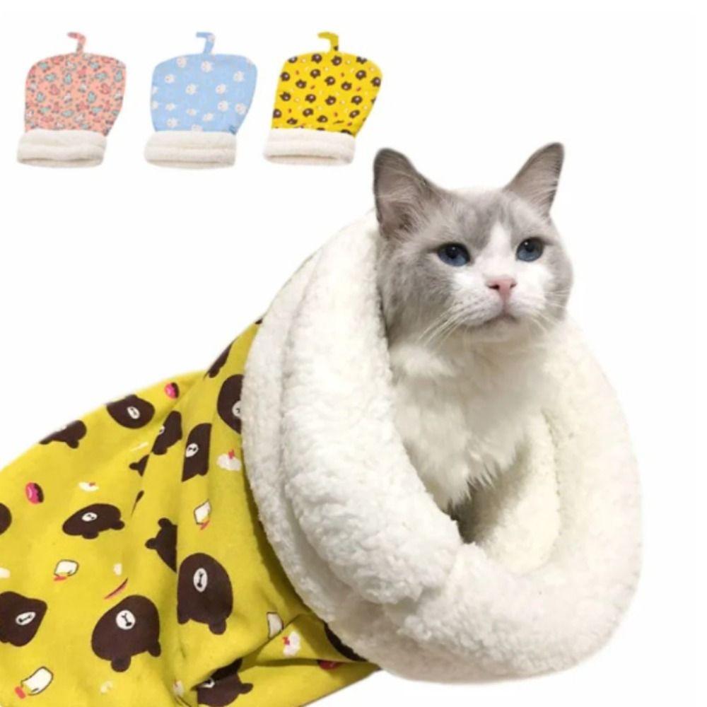 Winter Sleeping Bag Nest Comfortable Pet Snuggle Sack Warm Bed Indoor Cat Sleeping Bag