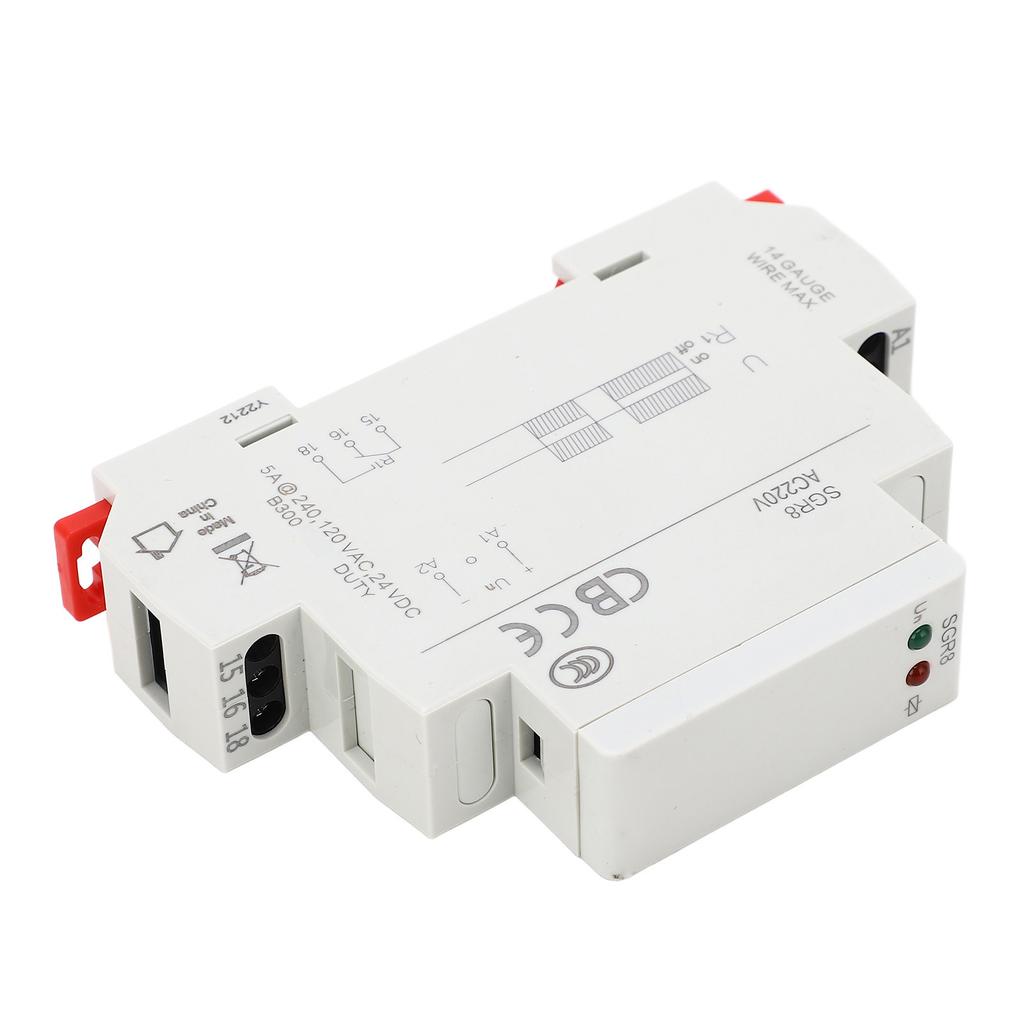 Промежуточное реле вспомогательной цепи 5A 16A 12‑240V AC DC со светодиодным индикатором для безопасности