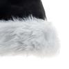 Santa Hat Plush Eye-catching Widely Use Black Soft Xmas Santa Cap for Home