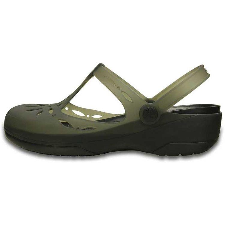 Crocs Carlie Простые Повседневные Желейные Сандалии на Мягкой Подошве Женские Сандалии Черные 202455-060