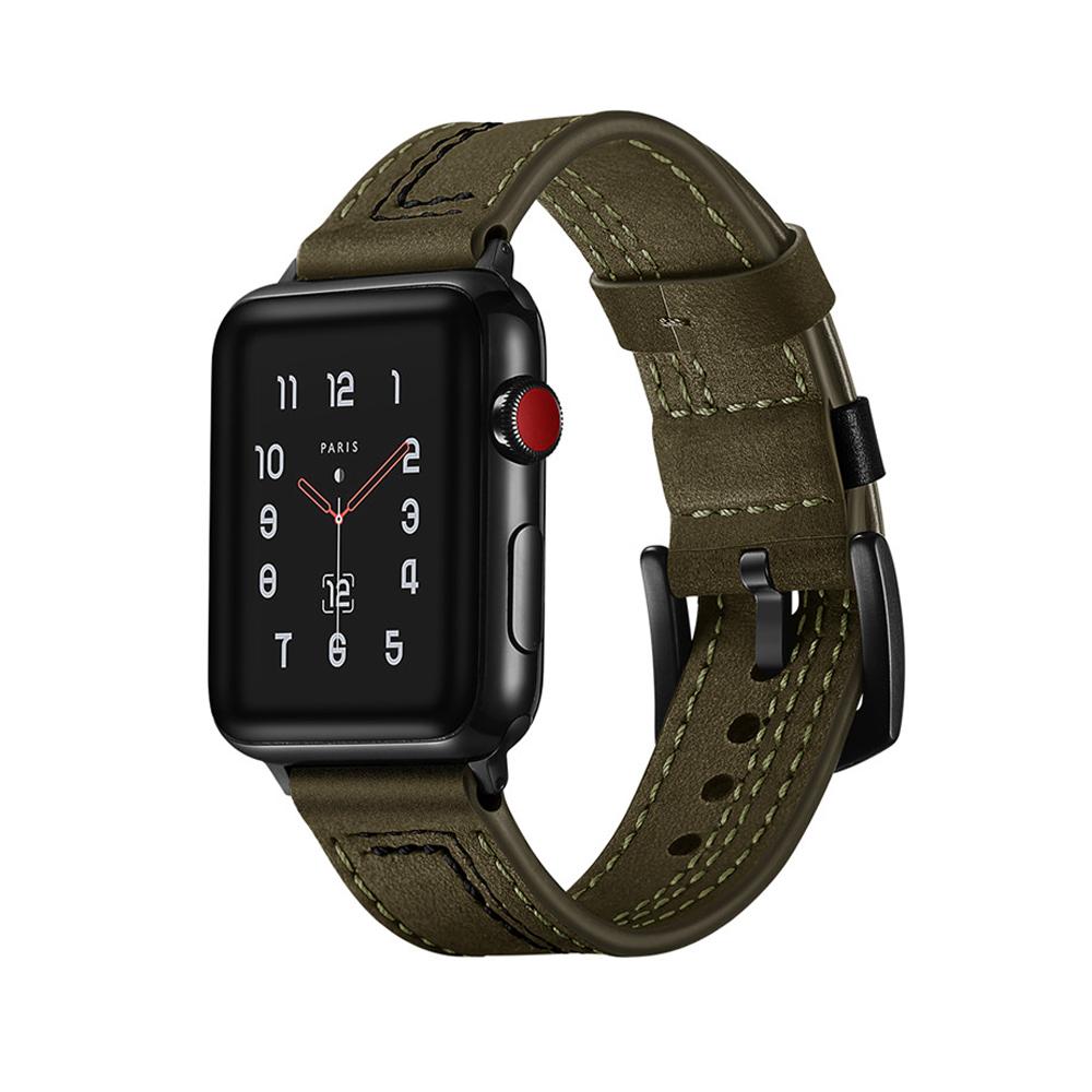 Кожаный ремешок для Apple watch band 44 мм 40 мм 45 мм 41 мм 42 мм/38 мм Натуральная кожа ремешок для часов браслет iWatch series 5 4 3 se 6 7